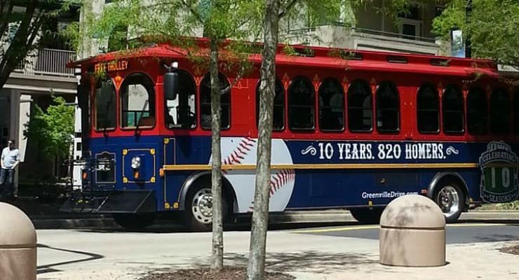 free things to do downtown Greenville trolley