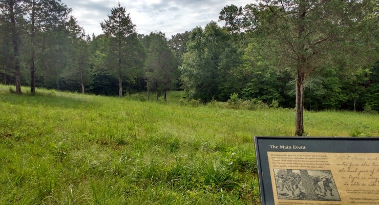 View of the fields at Musgrove Mills State Historic Site