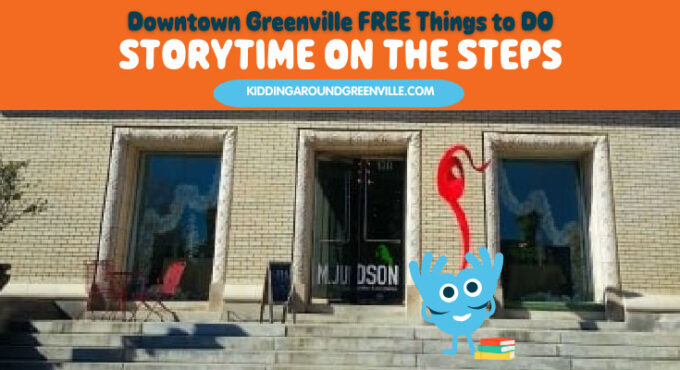 M. Judson Storytime on the Steps in Downtown Greenville.