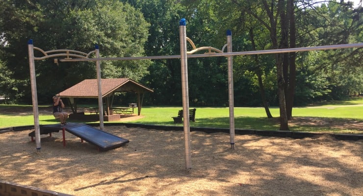 Gower Estates Park in Greenville zipline new playground