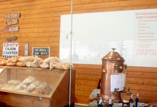 Boiled peanut station at the Barnyard Flea Market in Greer, South Carolina