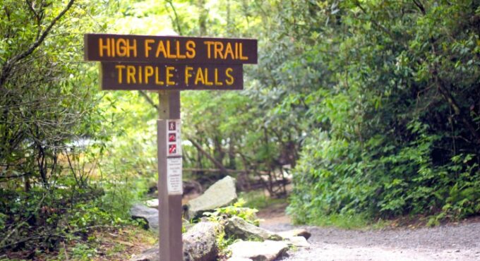 Dupont Falls State Park sign