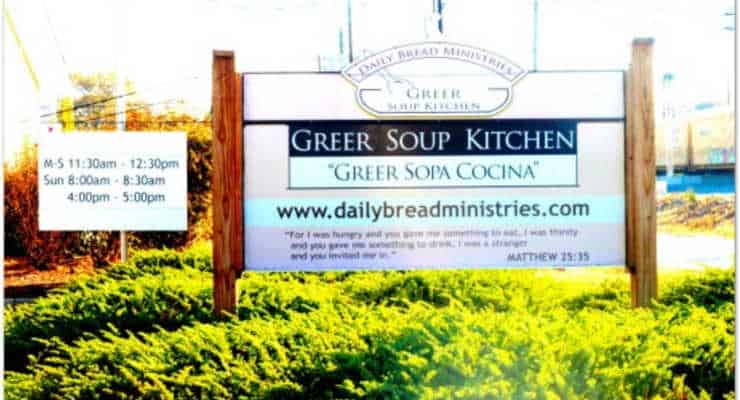 Greer Soup Kitchen sign