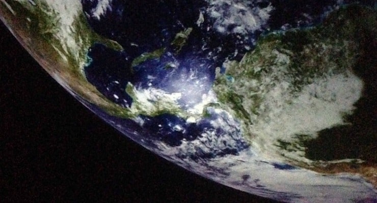 View of the earth from the planetarium at Roper Mountain Science Center