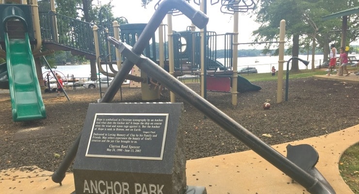 Anchor Park playground next to Lake Bowen