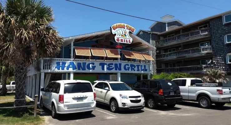 The Hang Ten Grill in Carolina Beach, NC.