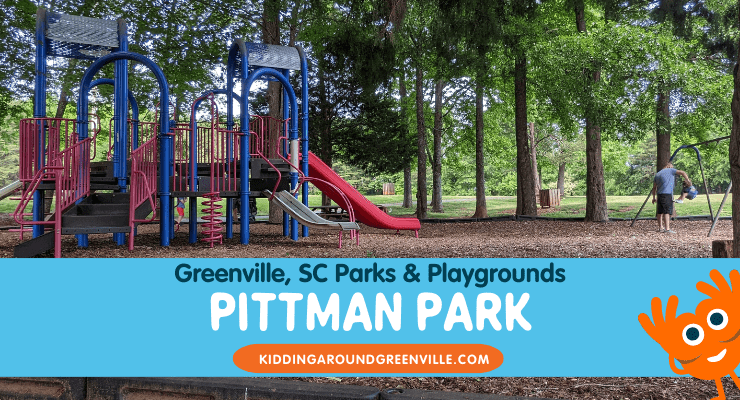 View of the playground at Pittman Park in Greenville, South Carolina