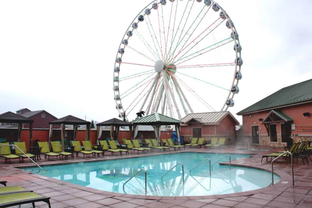 View of the pool at the Margaritaville Hotel in Pigeon Forge, Tennessee