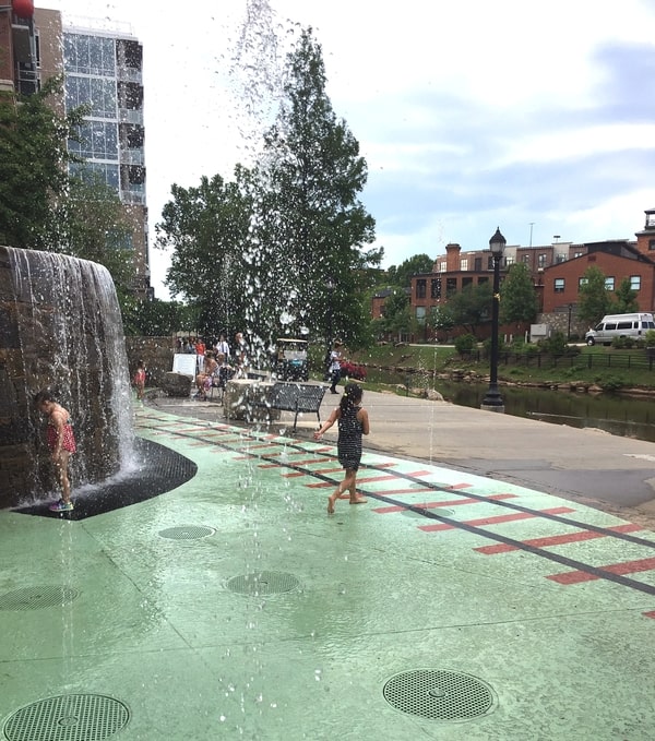 Splash Pad in downtown Greenville, SC