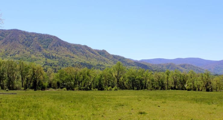 Mountain range view at Smoky Mountain National Park