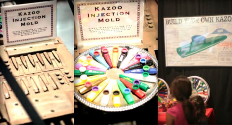 Kazoo injection molds at the Kazoobie Kazoo factory near Hilton Head, SC