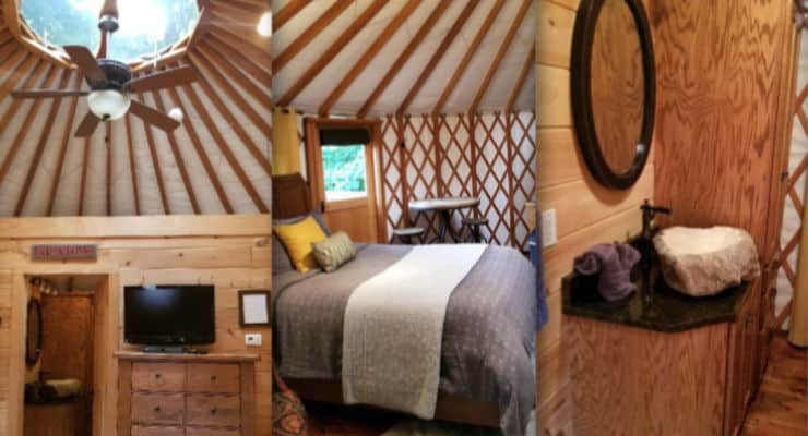 Sky Ridge Yurt interior pictures