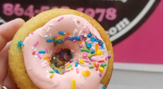 Donut with sprinkles in Greenville, SC