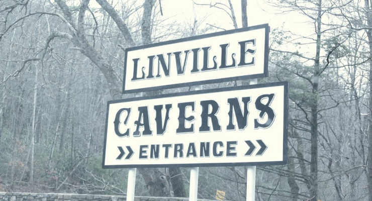 Linville Caverns sign