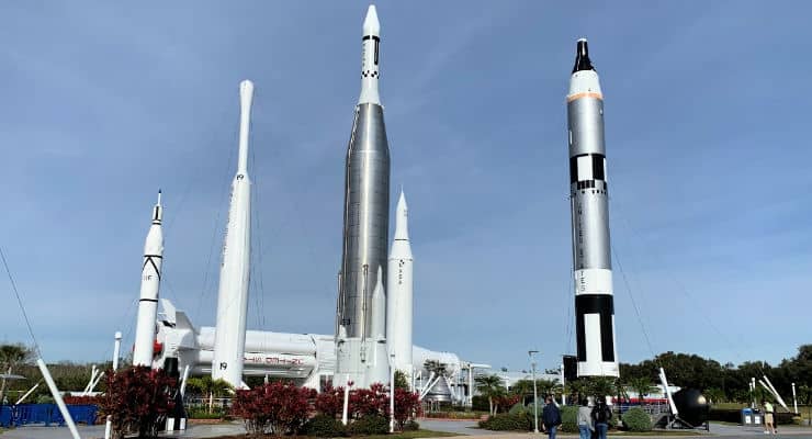 The rocket garden at the Kennedy Space Center