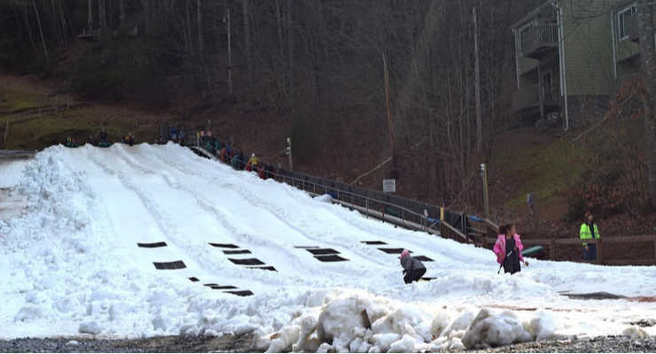 Snow tubing at Sapphire Valley in Western North Carolina