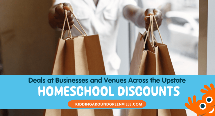 Where to find homeschool discounts at stores and venues near Greenville, SC.