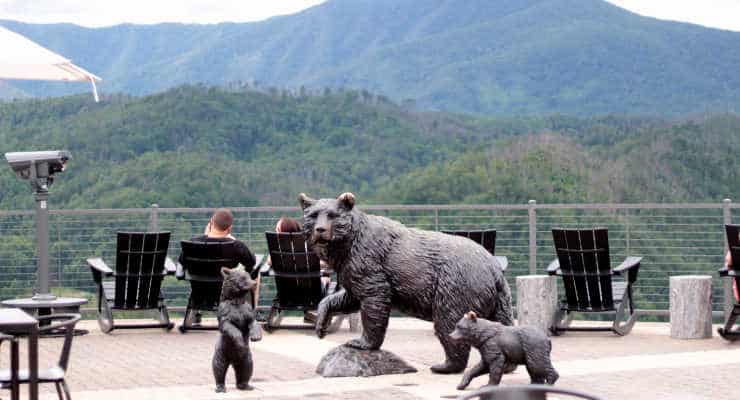 Gatlinburg bear statues