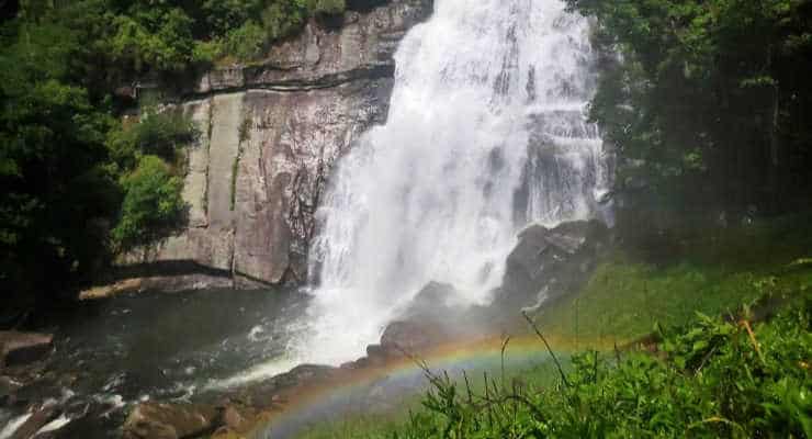 Rainbow at Rainbow Falls in NC.