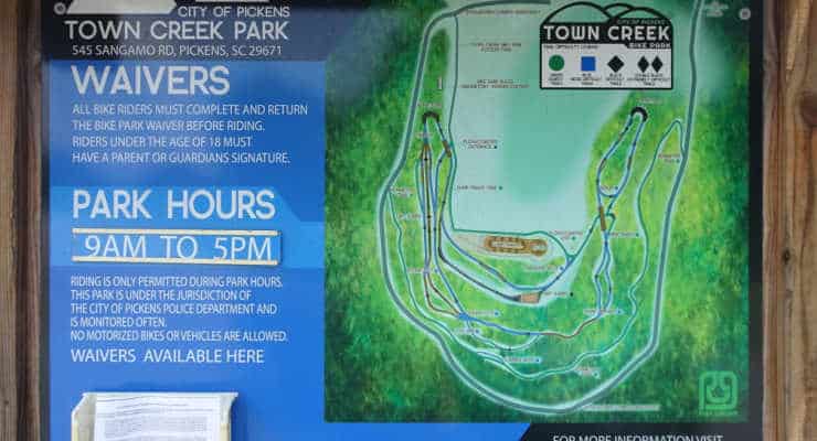 Town Creek Park Pickens SC map