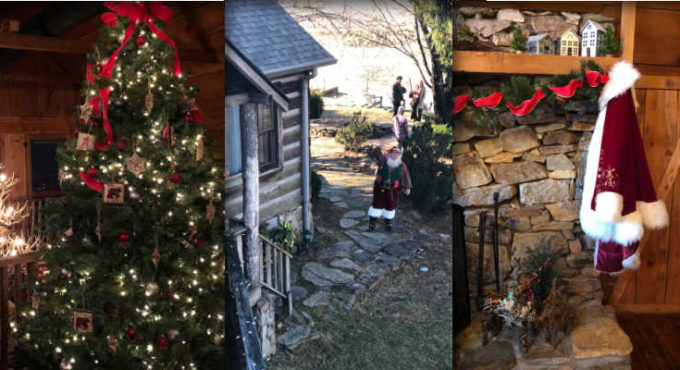 Appalachian Christmas photo compilation at Earthshine Lodge in Western North Carolina