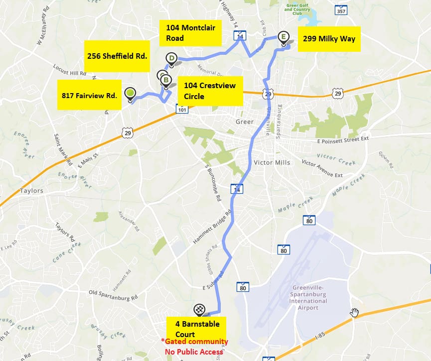 Our 2020 Driving Routes of Upstate, SC Christmas Light Displays