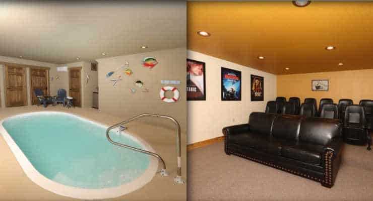 Vacation rental with indoor pool and movie theatre in Tennessee