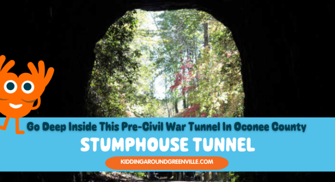 Stumphouse Tunnel near Sumter National Forest in Oconee County, South Carolina