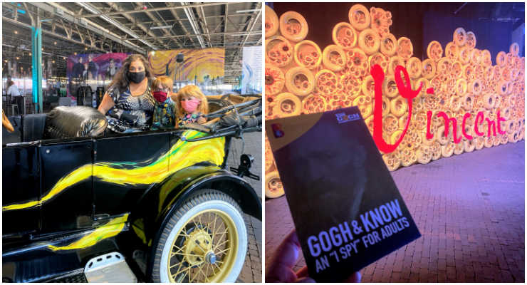Model t and pamphlet at Van Gogh exhibit