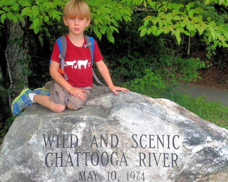 Wild and Scenic rock on Chattooga River