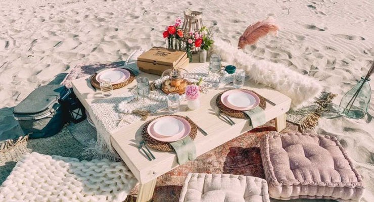 Pampas and Picnics on the beach