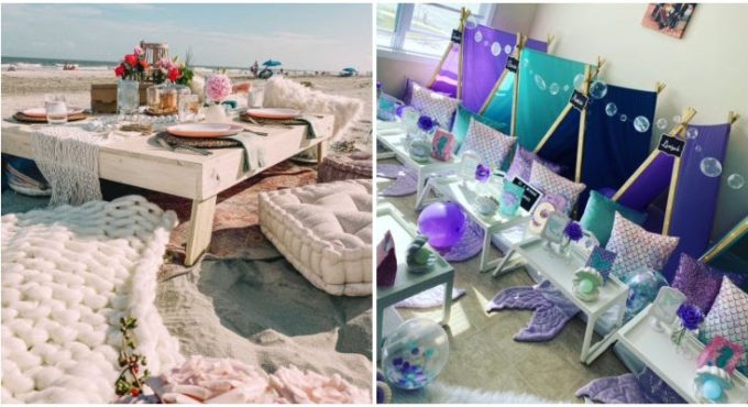 Pampas and Picnic and Dream House Sleepovers set-up