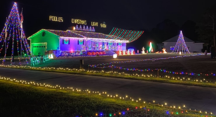 Christmas lights in Enoree, SC