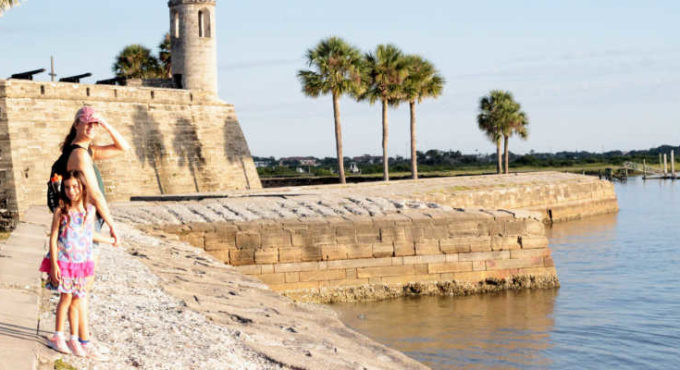 View of Castillo De San Marco wall