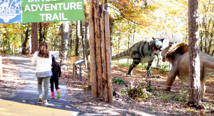 Dinosaurs at Roper Mountain Science Center in Greenville, South Carolina