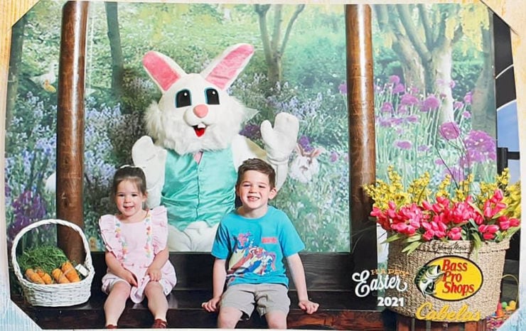 Children with Easter Bunny