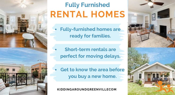 Fully Furnished rental homes in Greenville, SC