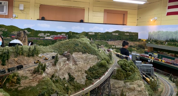 Huge model train displays
