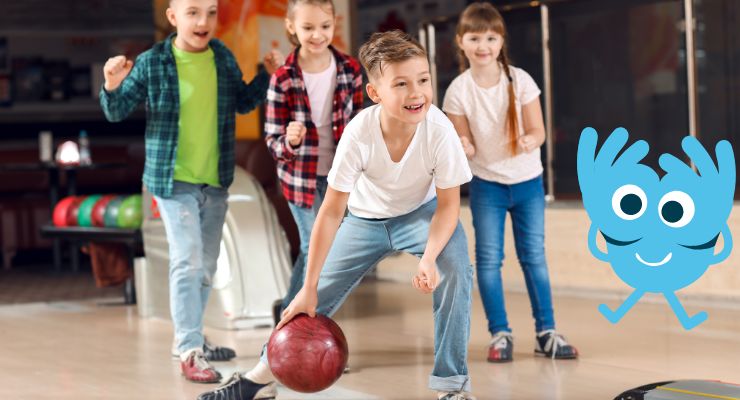 Kids bowling free in summer.
