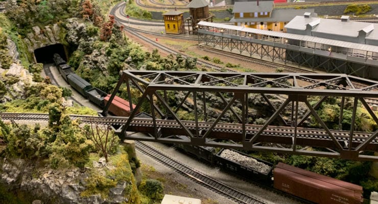Railroad scene at Apple Valley Model Club