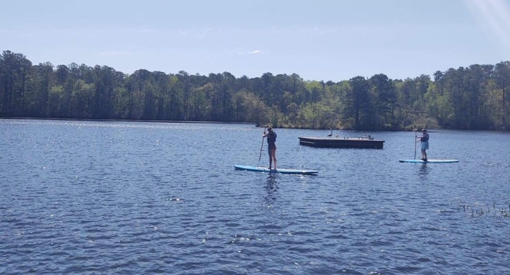 Sesquicentennial State Park paddle boarding 