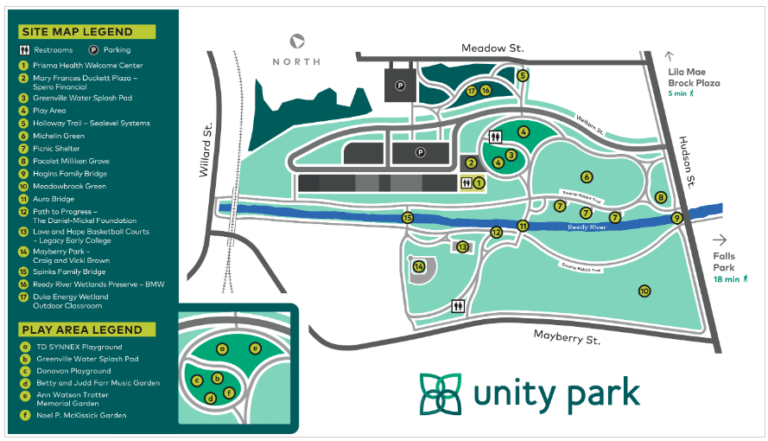 Unity Park Huge Playground and Splash Pad at Unity Park in Greenville, SC