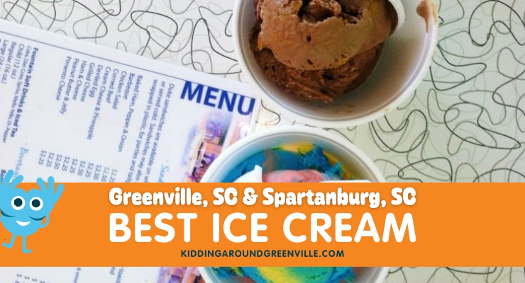 Best ice cream shops in Greenville and Spartanburg, SC.