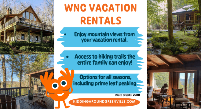 Vacation rentals in Western North Carolina