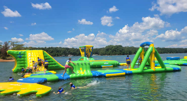 Aqua Zone floating obstacle course