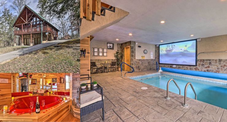 indoor pool rental cabin