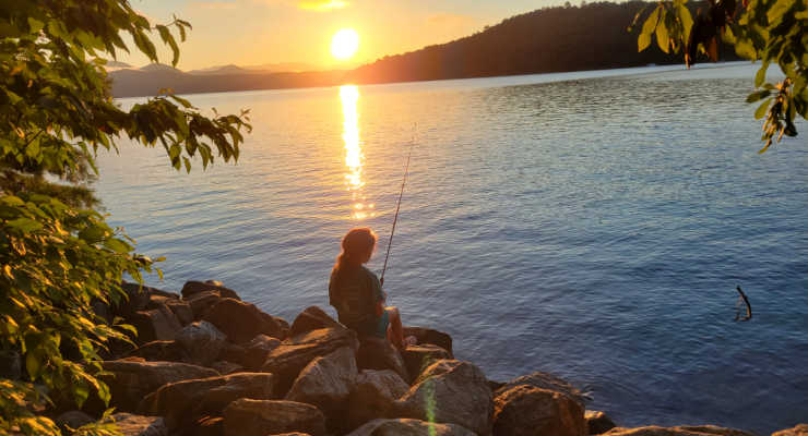 Fishing at Lake Jocassee