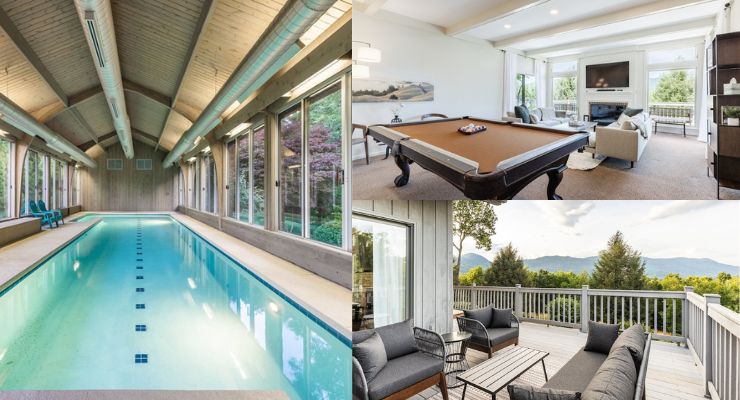 Tryon, North Carolina "Mountain Manor" vacation rental with indoor pool.