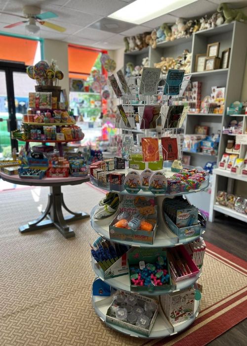 Displays of candy at Candy and Chronicles, Fountain Inn, SC