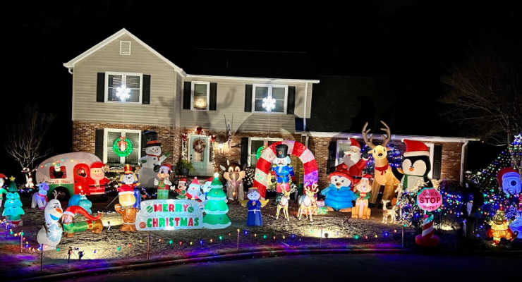 Christmas lights in Greer, SC